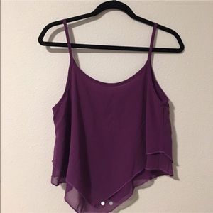 Purple crop top
